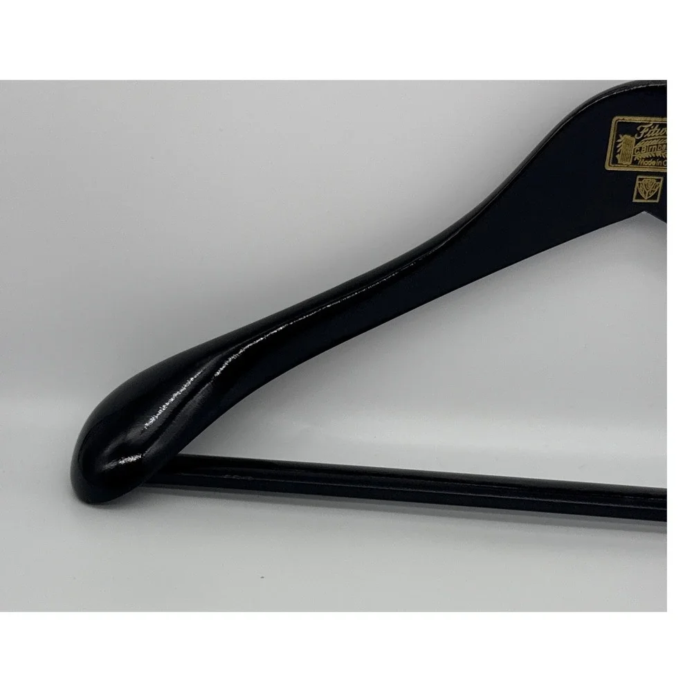 Vintage Fitwell 1 C. Birnbaum Ltd Black Wood Suit Hanger Clothes Germany Wide